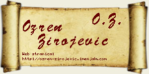Ozren Zirojević vizit kartica